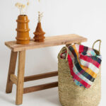 Haïk vintage coloré fabriqué au Maroc. A utiliser en nappe, couvre-lit ou plaid