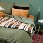 Housse de couette kaki en gaze de cotton de la marque Haomy