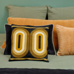 Housse de coussin de la marque Haomy style année 70 colori noir