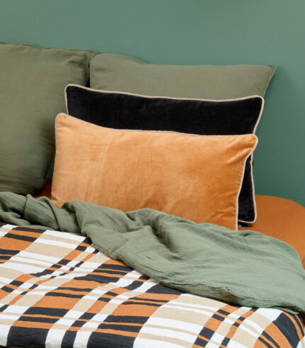 housse de coussin velour caramel de la marque Haomy